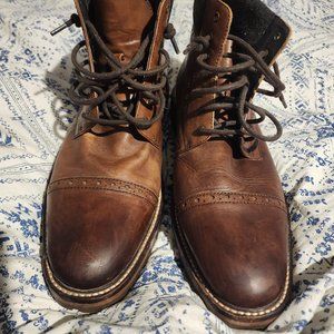 Warfield and Grand brown leather hukka boots 11M